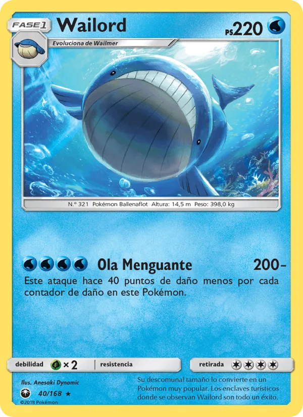 Wailord · Tormenta Celestial 40/168