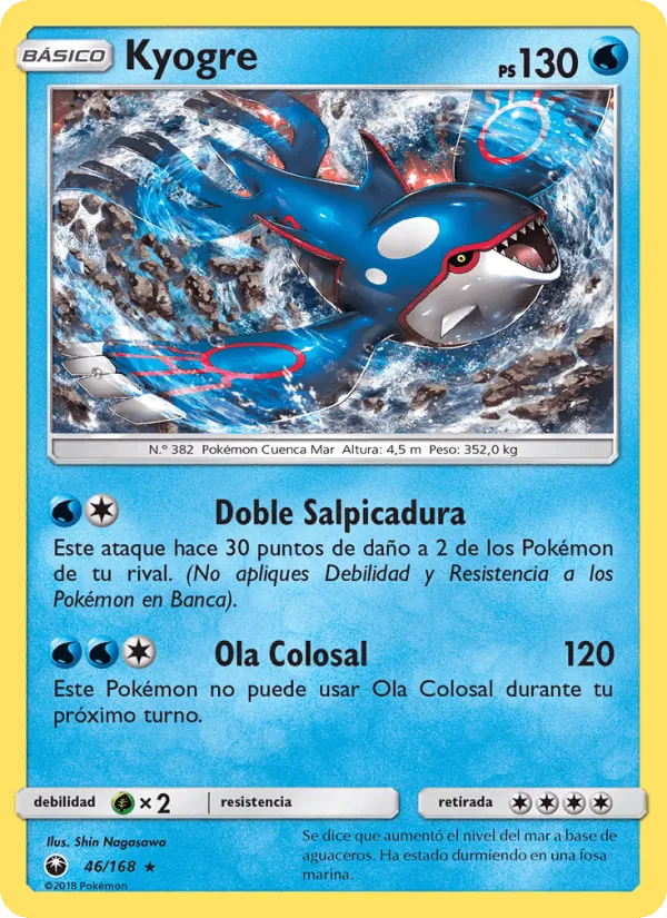 Kyogre · Tormenta Celestial 46/168