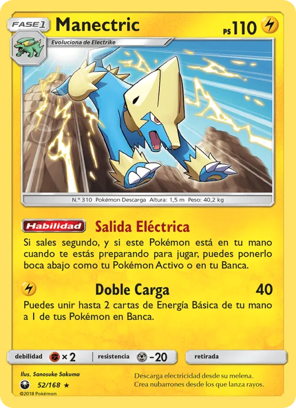 Manectric · Tormenta Celestial 52/168