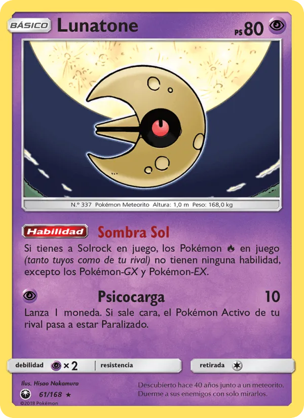 Lunatone · Tormenta Celestial 61/168