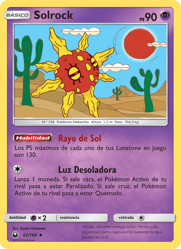 Solrock · Tormenta Celestial 62/168