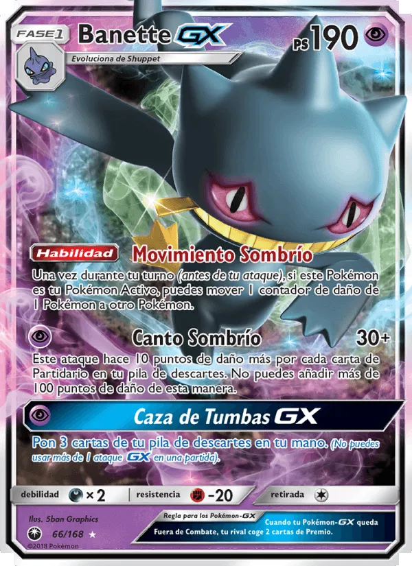 Banette GX · Tormenta Celestial 66/168