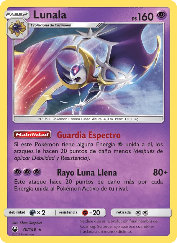 Lunala · Tormenta Celestial 70/168