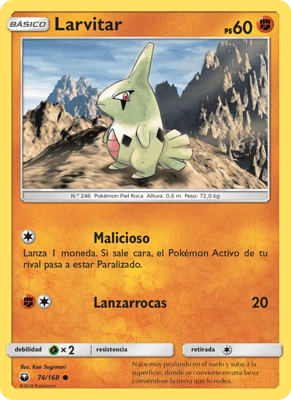 Larvitar · Tormenta Celestial 74/168