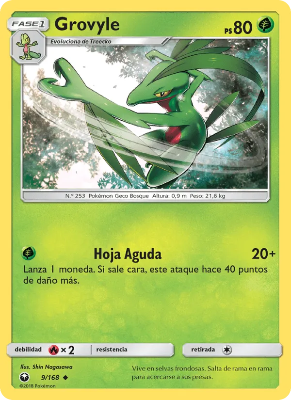Grovyle · Tormenta Celestial 9/168