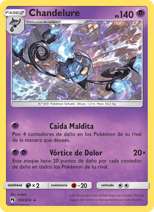 Chandelure · Truenos Perdidos 103/214