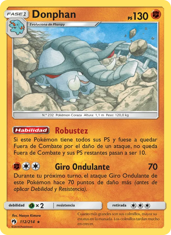Donphan · Truenos Perdidos 112/214