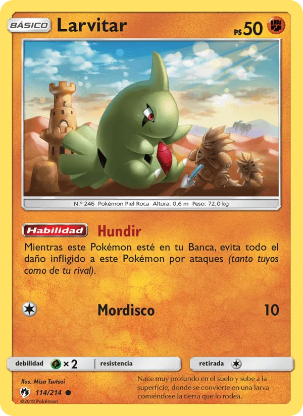 Larvitar · Truenos Perdidos 114/214