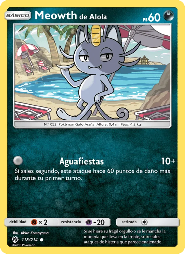 Meowth de Alola · Truenos Perdidos 118/214