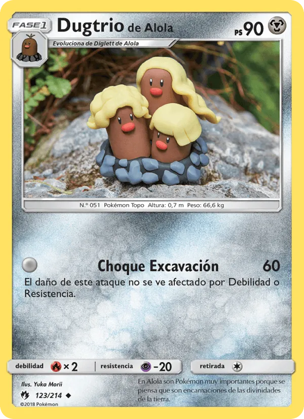 Dugtrio de Alola · Truenos Perdidos 123/214