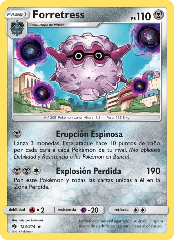 Forretress · Truenos Perdidos 124/214