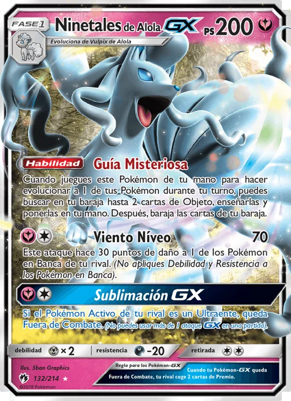Ninetales de Alola GX · Truenos Perdidos 132/214
