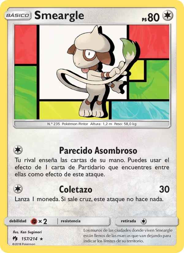 Smeargle · Truenos Perdidos 157/214