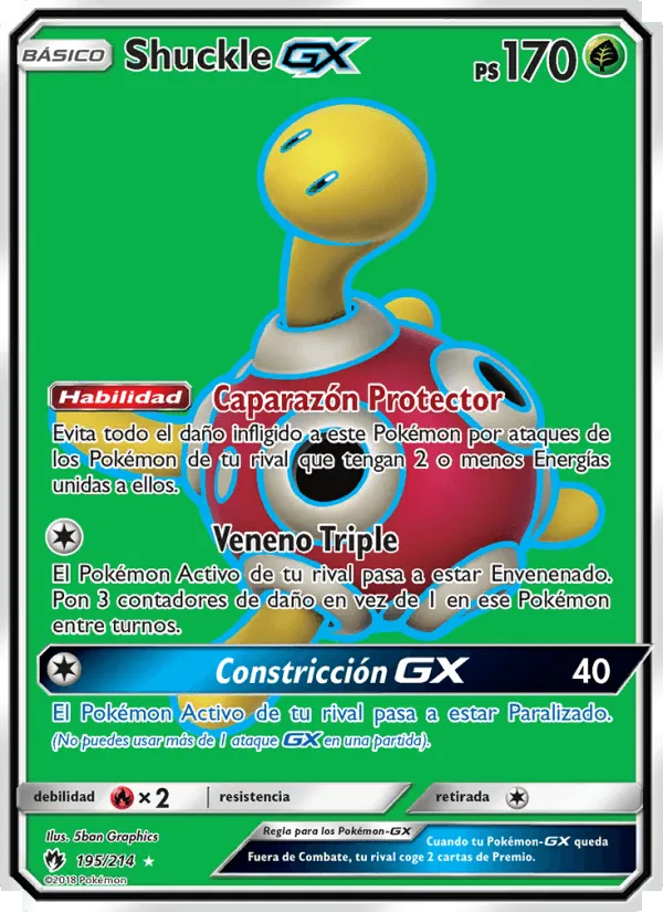 Shuckle GX · Truenos Perdidos 195/214