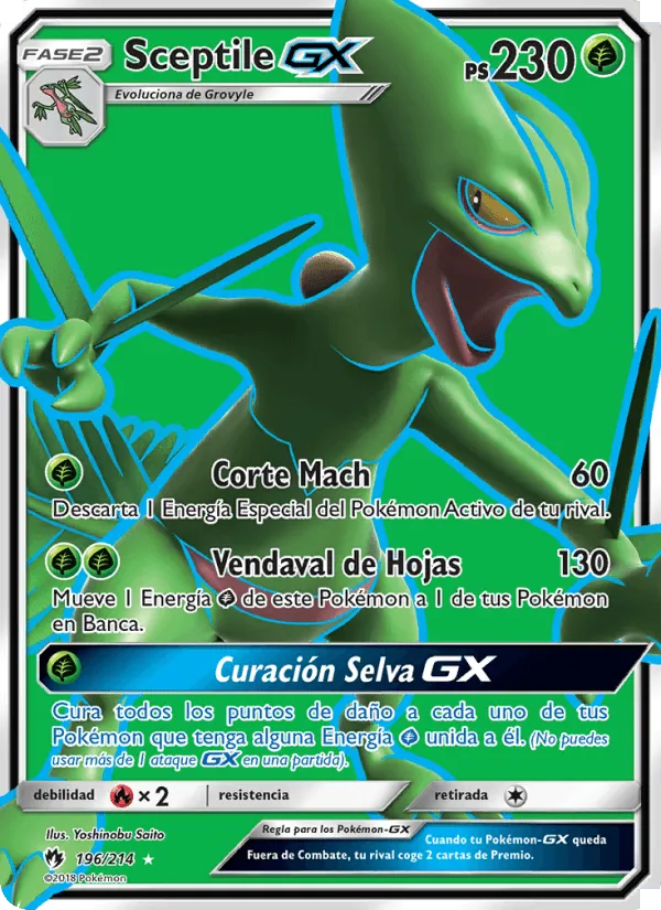 Sceptile GX · Truenos Perdidos 196/214