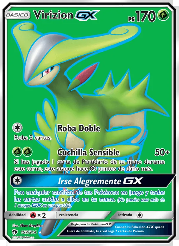 Virizion GX · Truenos Perdidos 197/214