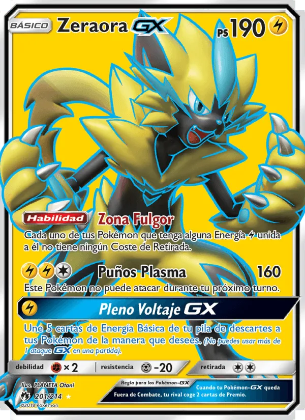 Zeraora GX · Truenos Perdidos 201/214
