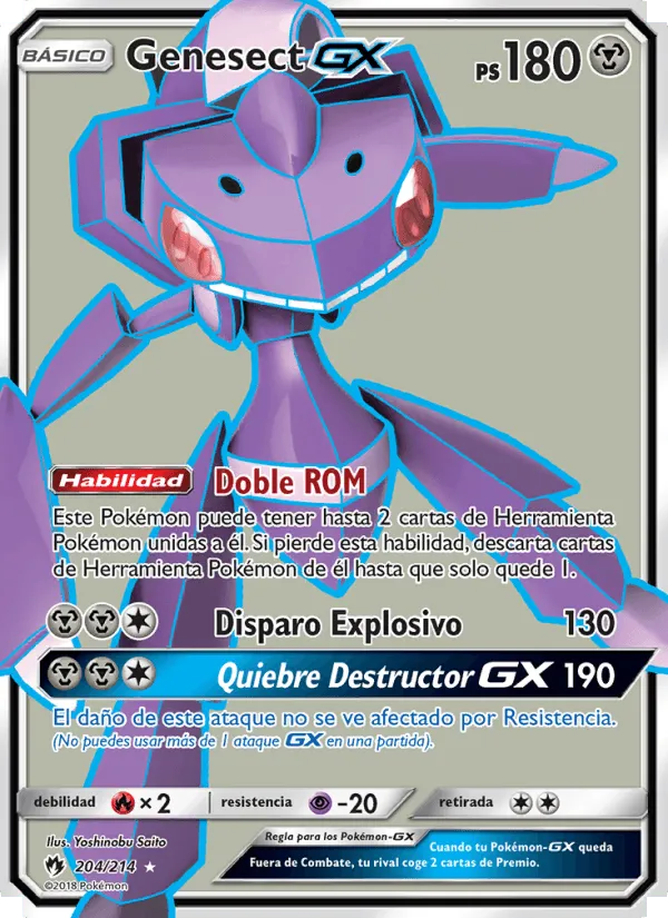 Genesect GX · Truenos Perdidos 204/214