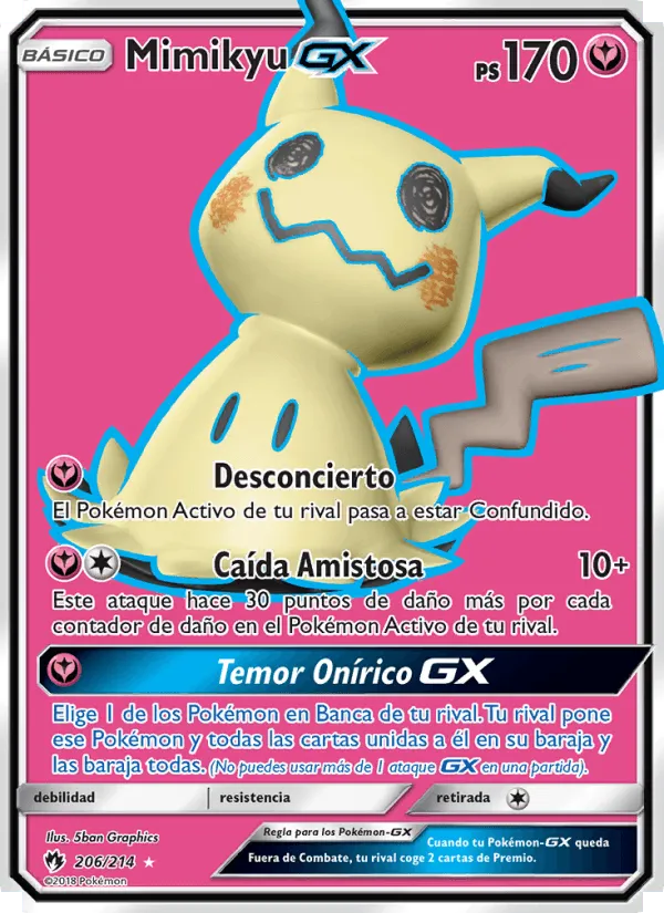 Mimikyu GX · Truenos Perdidos 206/214