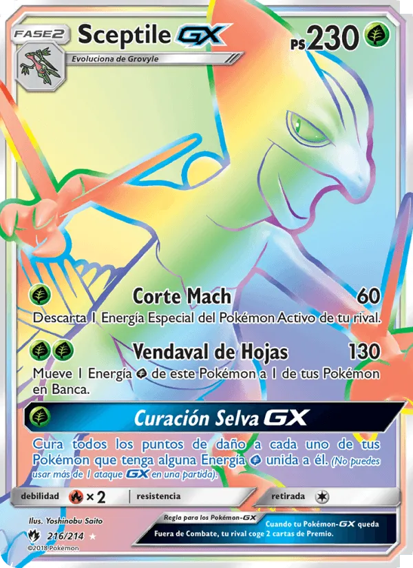 Sceptile GX · Truenos Perdidos 216/214