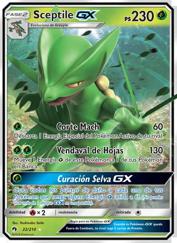 Sceptile GX · Truenos Perdidos 22/214