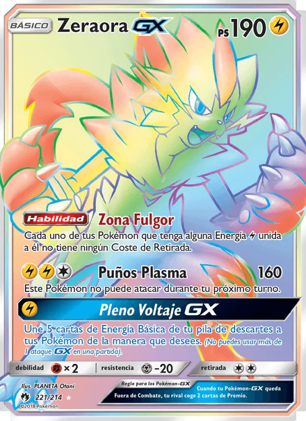 Zeraora GX · Truenos Perdidos 221/214