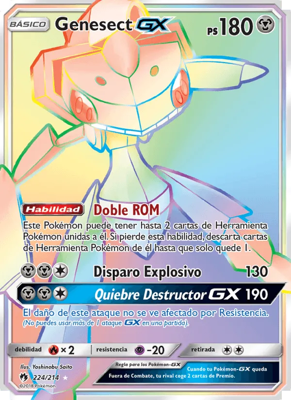 Genesect GX · Truenos Perdidos 224/214