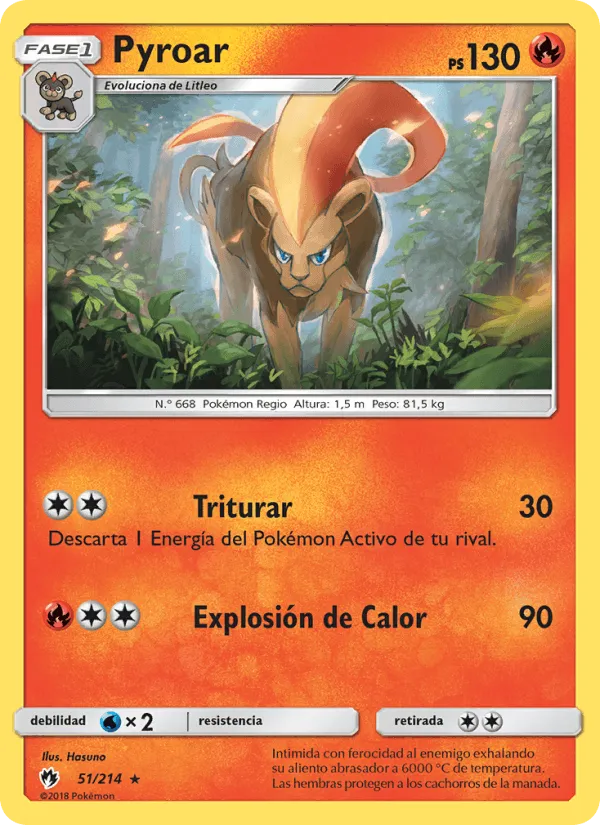 Pyroar · Truenos Perdidos 51/214