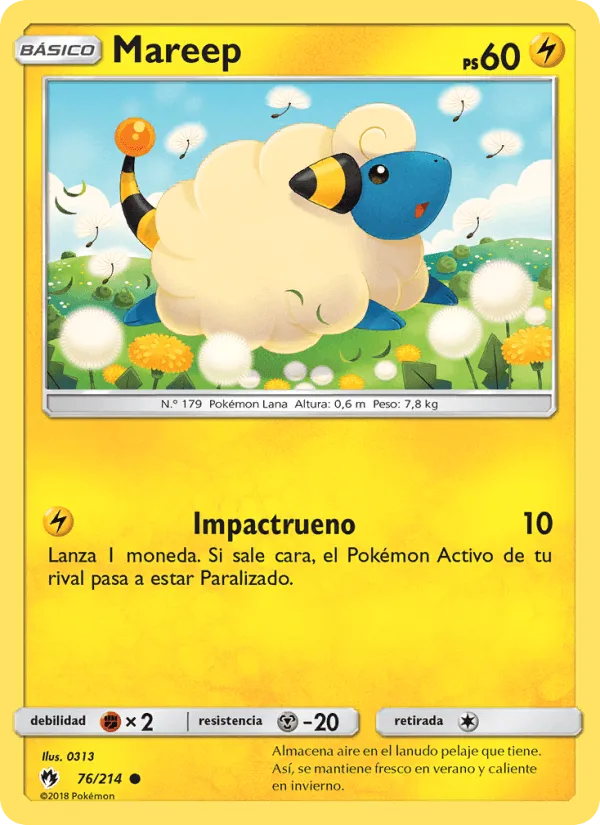 Mareep · Truenos Perdidos 76/214