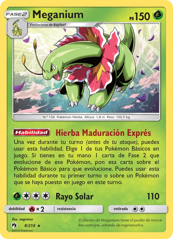 Meganium · Truenos Perdidos 8/214