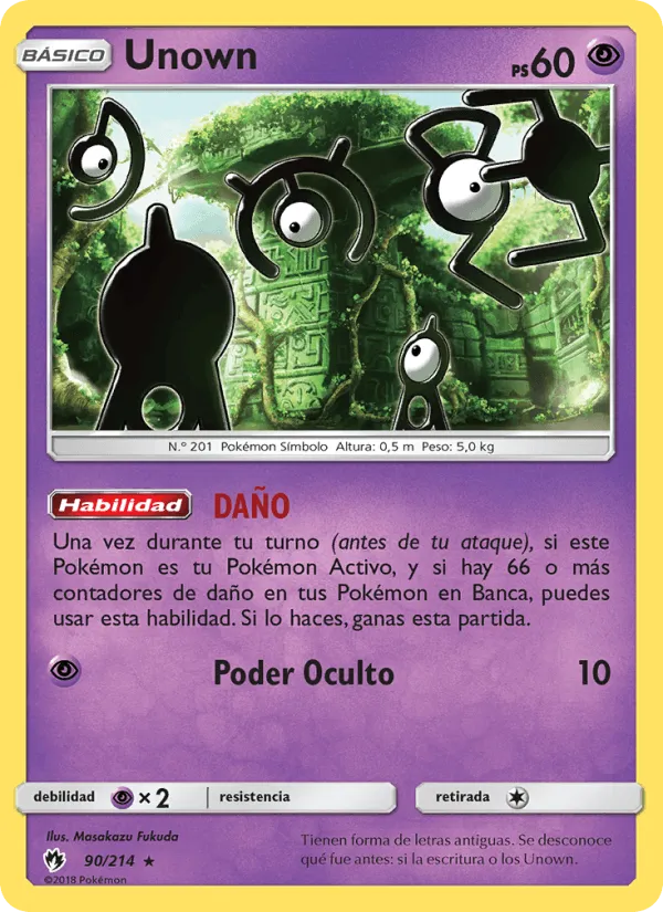 Unown · Truenos Perdidos 90/214