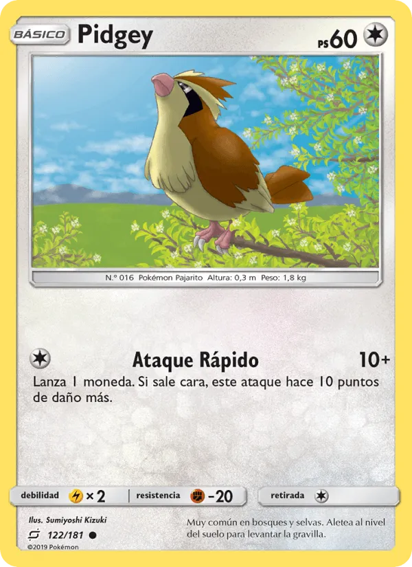 Pidgey · Union de Aliados 122/181