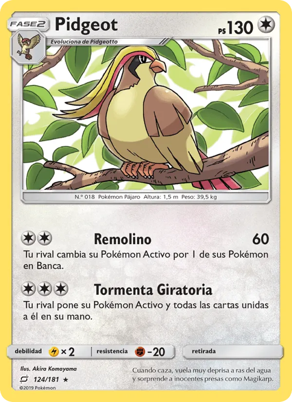 Pidgeot · Union de Aliados 124/181