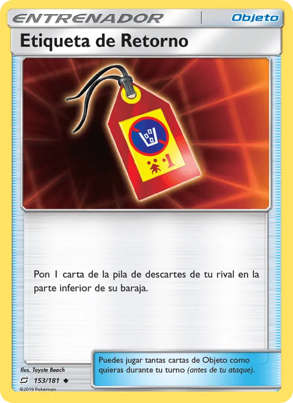 Etiqueta de Retorno · Union de Aliados 153/181