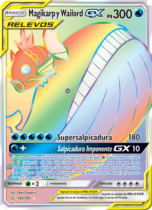 Magikarp y Wailord GX · Union de Aliados 183/181