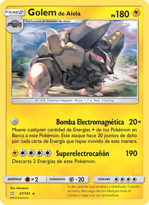 Golem de Alola · Union de Aliados 37/181