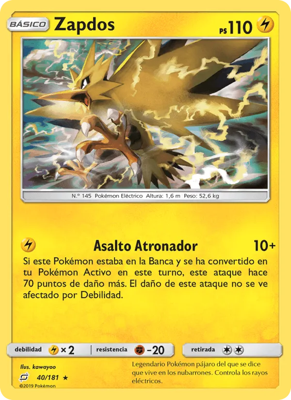 Zapdos · Union de Aliados 40/181