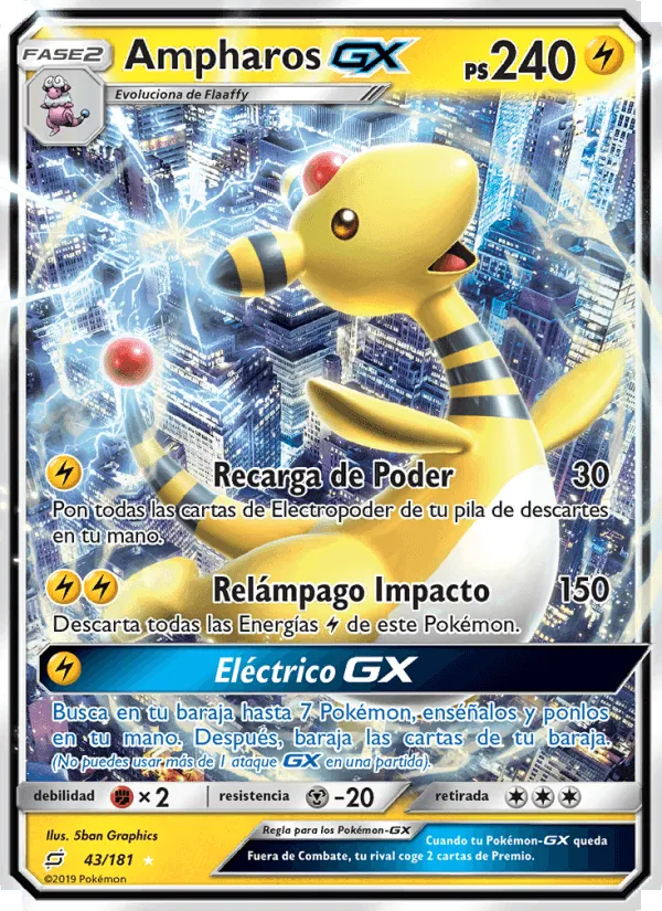 Ampharos GX · Union de Aliados 43/181