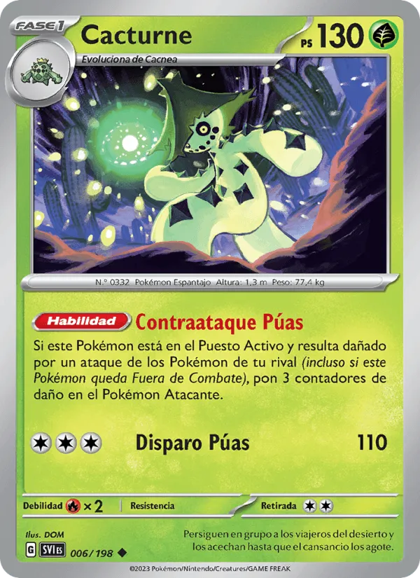 Cacturne · Escarlata y Púrpura 006/198