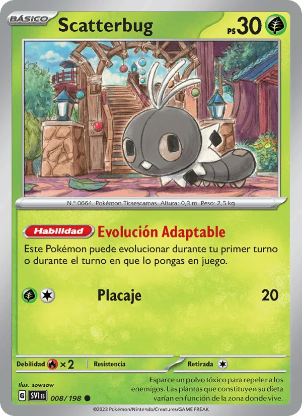 Scatterbug · Escarlata y Púrpura 008/198