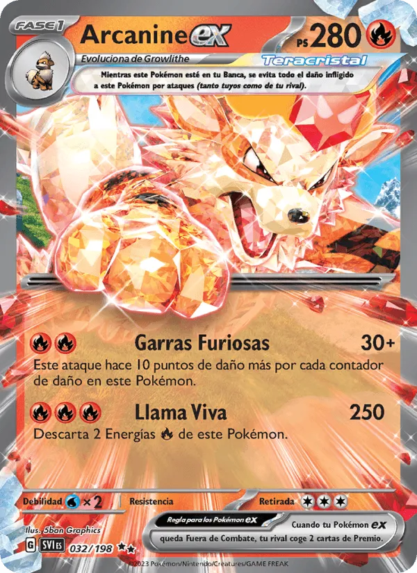 Arcanine ex · Escarlata y Púrpura 032/198