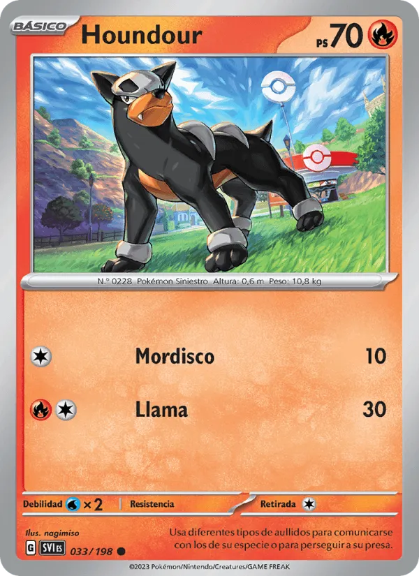 Houndour · Escarlata y Púrpura 033/198