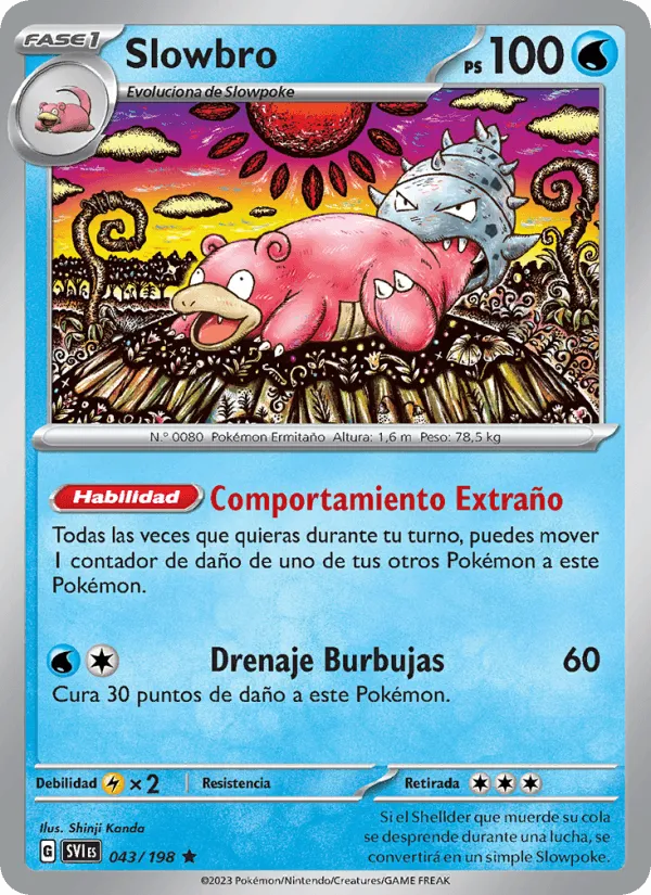 Slowbro · Escarlata y Púrpura 043/198
