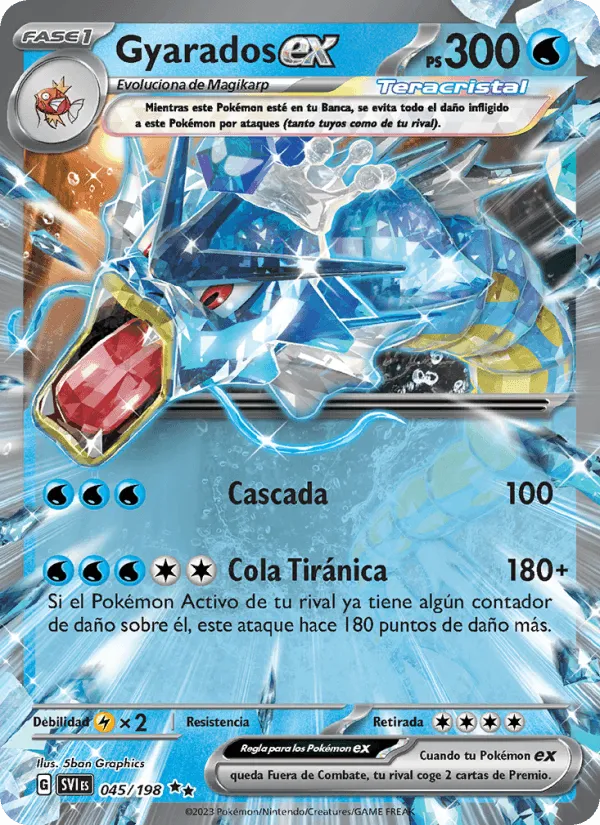 Gyarados ex · Escarlata y Púrpura 045/198