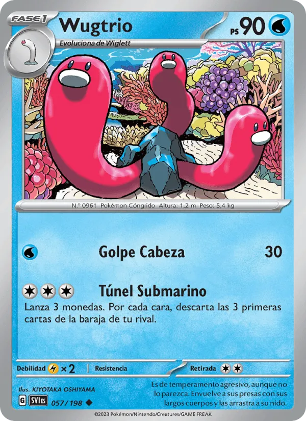 Wugtrio · Escarlata y Púrpura 057/198
