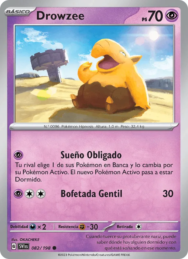 Drowzee · Escarlata y Púrpura 082/198