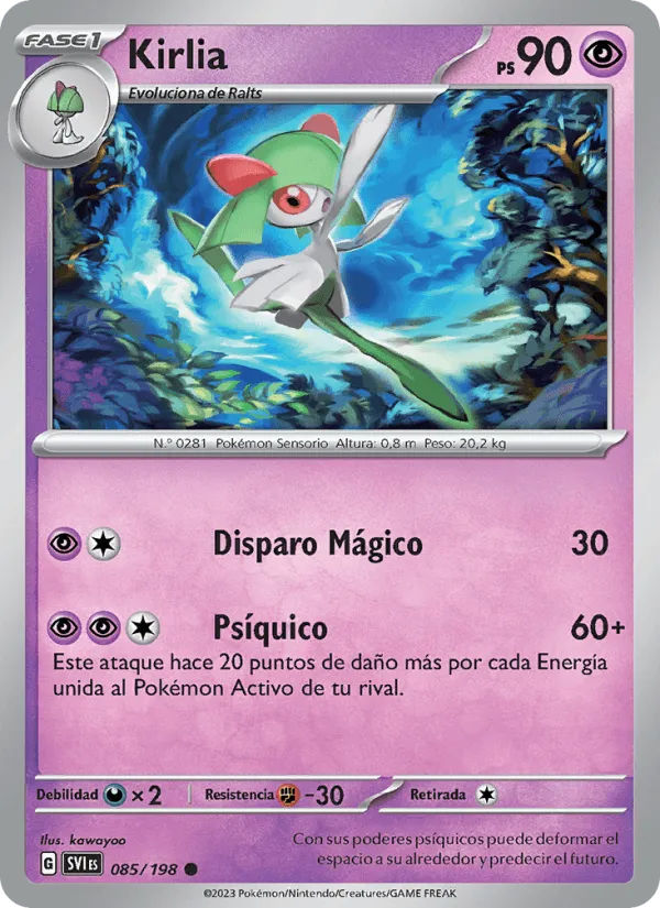 Kirlia · Escarlata y Púrpura 085/198
