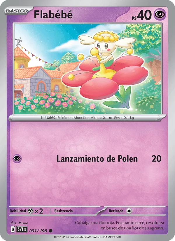 Flabébé · Escarlata y Púrpura 091/198