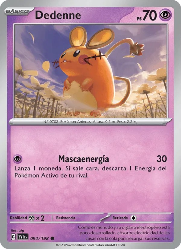Dedenne · Escarlata y Púrpura 094/198