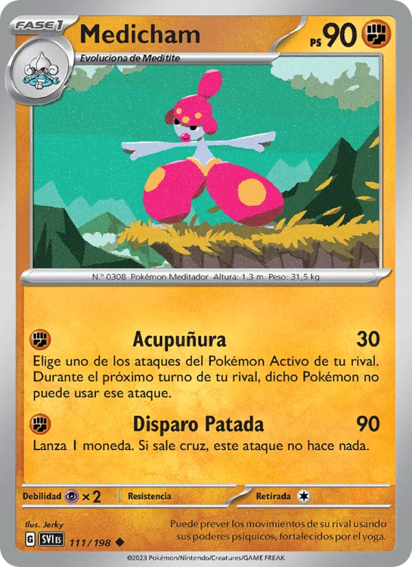 Medicham · Escarlata y Púrpura 111/198